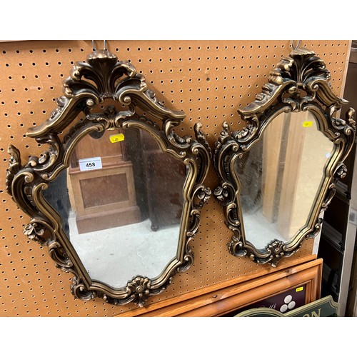 458 - Two gilt framed mirrors