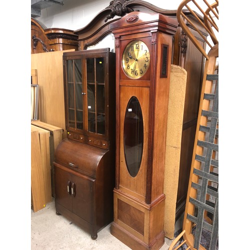 651 - French style walnut cased long case clock