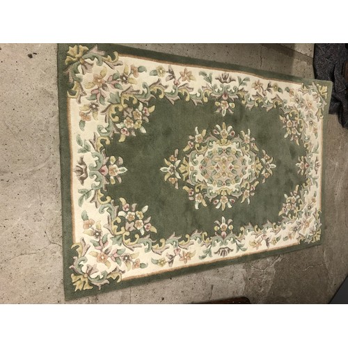 649 - Green ground Chinese woolen carpet