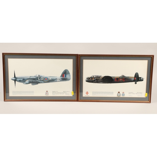 432 - Four framed pictures of World War II planes (4)