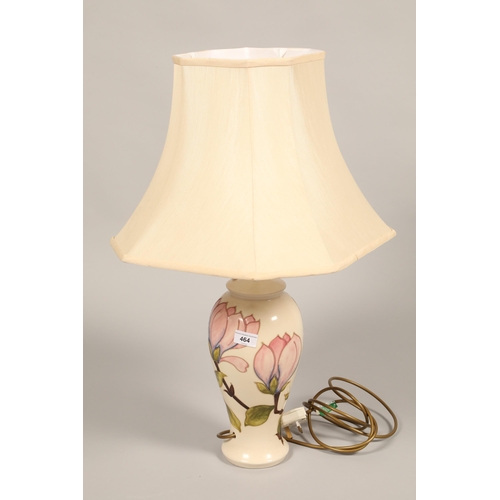 464 - Moorcroft pottery Magnolia table lamp