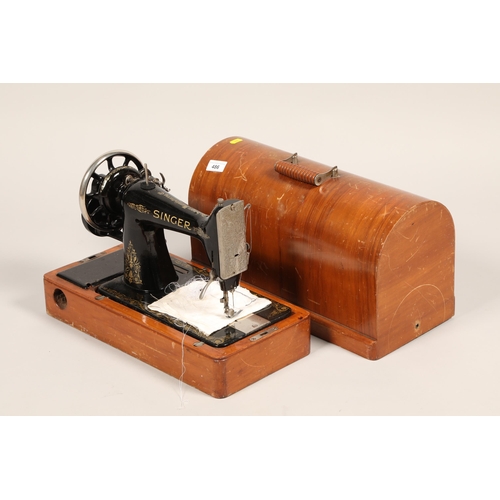 486 - Cased Singer sewing machine