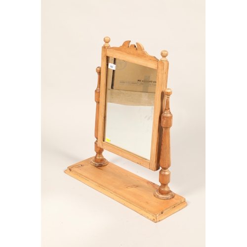 523 - Stripped pine dressing table mirror