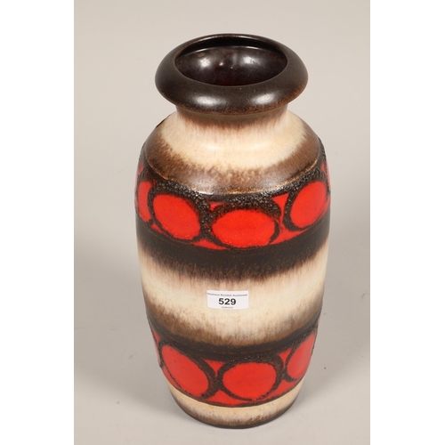 529 - German Fat Lava pottery vase