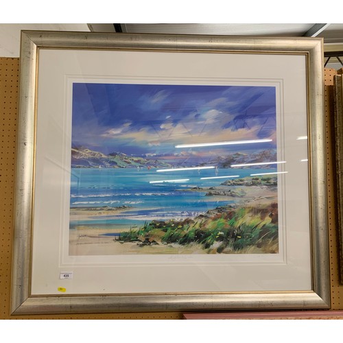 435 - Allan Morgan; Highland Sails; pencil signed limited edition print; 75 / 195; framed and glazed