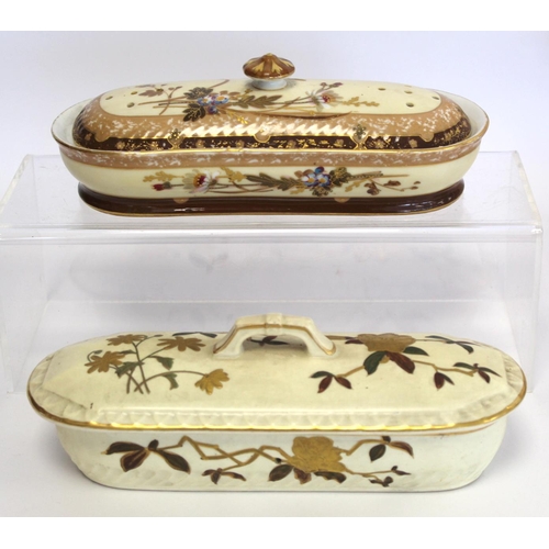 212 - Late 19th or early 20th century Continental porcelain part cabaret set with painted polychrome and g... 