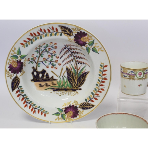 226 - Small collection of late 18th and early 19th century English porcelain, the coffee and dinner wares ... 