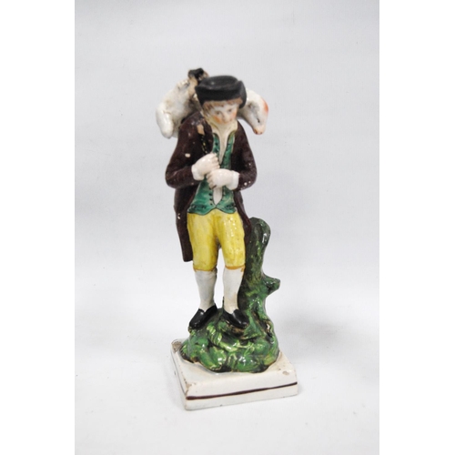 10 - Two Staffordshire-style figure groups.  (2)