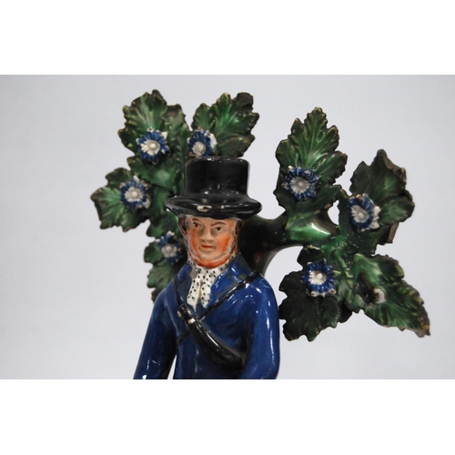 10 - Two Staffordshire-style figure groups.  (2)