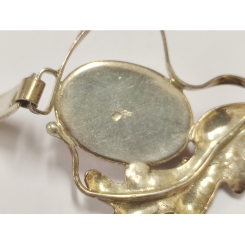 110 - Jewellery box containing miscellaneous costume jewellery to include amber-coloured bracelets, Scotti... 