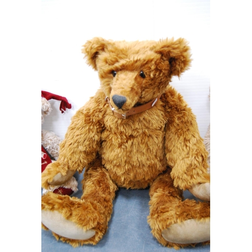 14 - Three teddy bears to include Harrod's 1999 and two others.  (3)