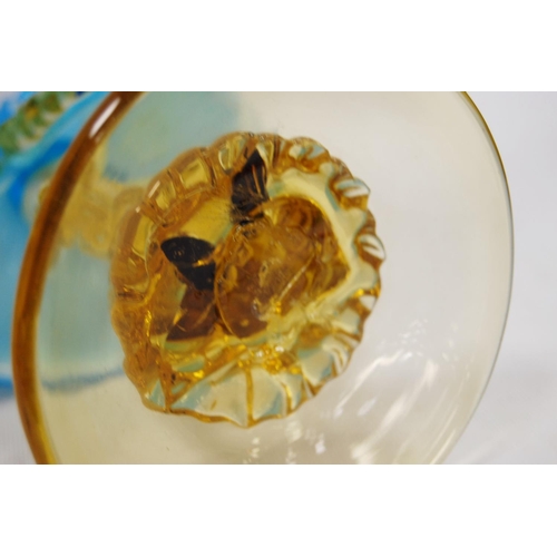 50 - Two Murano-style glass figures modelled as females and two Nao figures of girls.  (4)