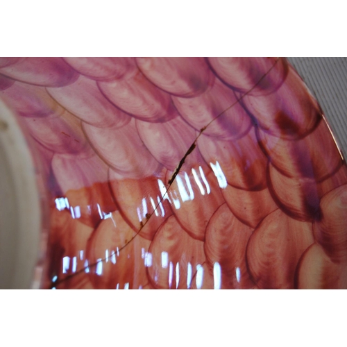 52 - Four pieces of Maling to include a preserve pot, two bowls and a larger bowl (a/f).