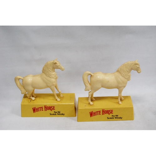 63 - Pair of White Horse whisky figures, woodworking planes, three-piece EP tea set, souvenir spoons etc.