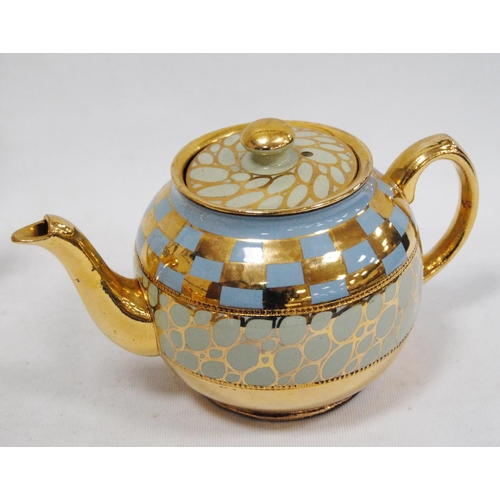 65 - Sadler four-piece tea set and a Royal Winton Grimwades gilt-decorated part tea set.