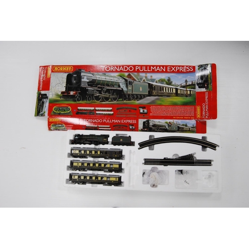 69 - Part Hornby Tornado Pullman Express set, power supply, some accessories lacking, with original box.