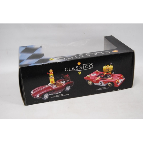 72 - Two Shell Classic Collection model cars to include 1958 Ferrari 250 Testa Rossa and a 1972 Ferrari 3... 