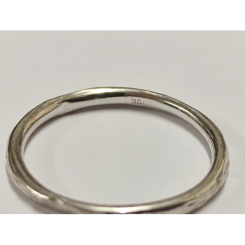 96 - Yellow metal opal-set lady's ring, 9ct white gold band ring, pair of 9ct white gold earrings set wit... 