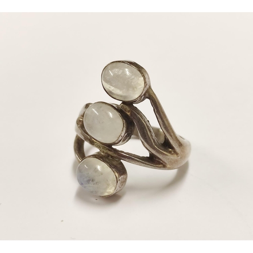 98 - Group of five 925 silver rings set with various stones, 31.2g gross.