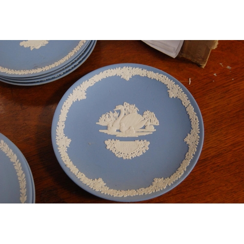 117 - Collection of Wedgwood blue Jasper ware to include Christmas plates, commemorative plates etc.&nbsp;... 