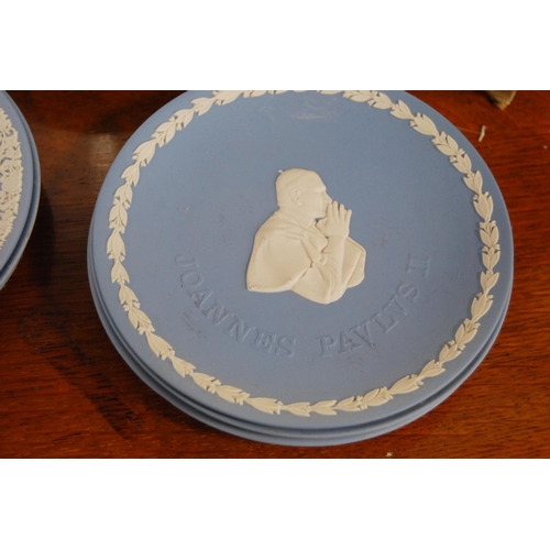 118 - Collection of Wedgwood blue Jasper ware plates.&nbsp; (18)