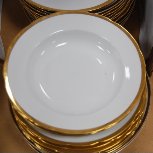 125 - Collection of Bavarian and Czechoslovakian porcelain dinnerwares, some with gilt decoration.