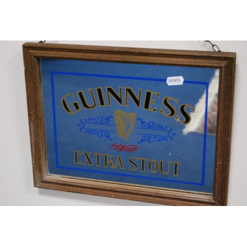 47 - Advertising mirror for 1934 Grand Prix Bugatti Type 59 and an advertising mirror for Guinness Extra ... 
