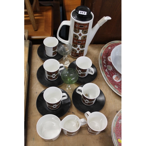 317 - J & G Meakin coffee set.