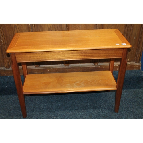 413 - Reproduction two-tier side table, 90cm wide.