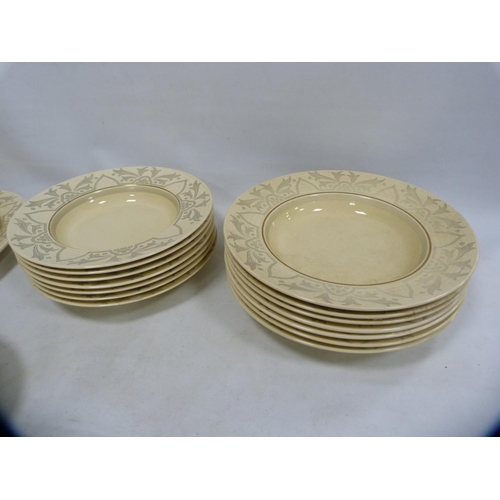 144 - Booth's Ribstone Ware part dinner set.&nbsp; (35)