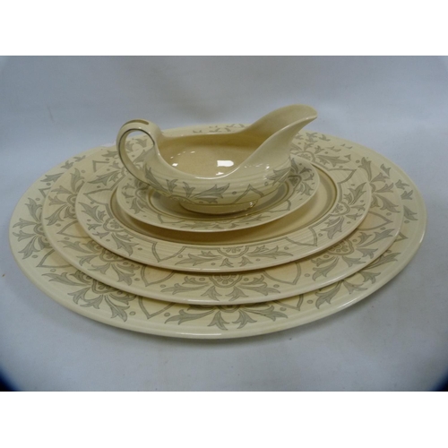144 - Booth's Ribstone Ware part dinner set.&nbsp; (35)
