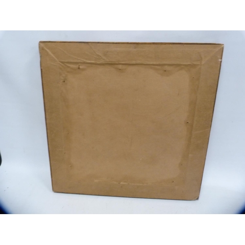 169 - Antique pietra dura-style chess board in maple frame.