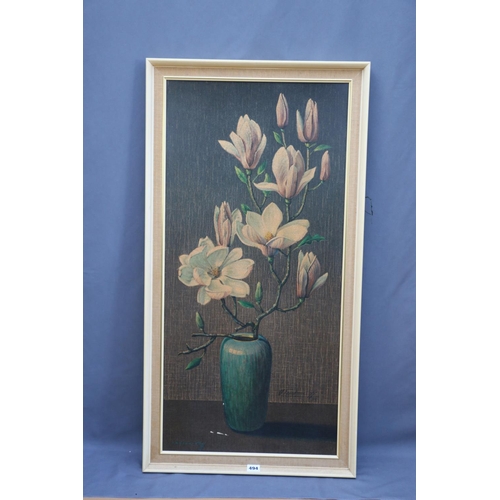 494 - VLADIMIR TRETCHIKOFF (1913-2006), Pink Magnolias, print, 90cm x 43cm.