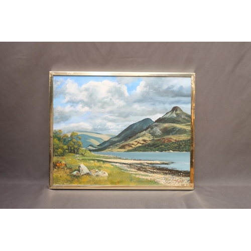 515 - JULIAN, Pap of Glencoe Loch Leven, oil on board, signed lower right, 40cm x 49cm. 