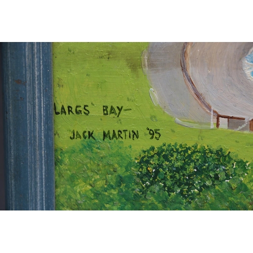 516 - JACK MARTIN, Largs Bay, oil on board, signed and dated '95 lower left, 30cm x 60cm. 