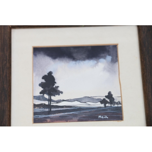 536 - DORIS ALLAN, The Shade Seekers at Mauldsley, acrylic, signed lower right, 16cm x 22cm and three othe... 