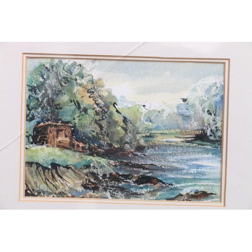 539 - VI S DUNCAN, Fisherman's Bothy River Eden Kirkandrews, ink and candlewax, signed lower left, 11cm x ... 