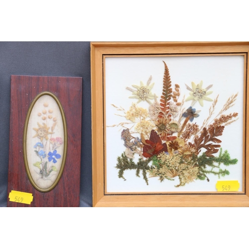 549 - 20TH CENTURY SCHOOL, still life vase of flowers, oil on panel, signed lower left, 9cm x 7cm, a dried... 