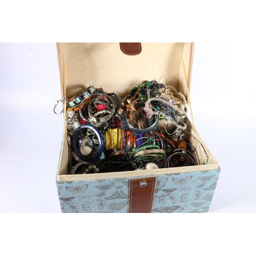 362 - Case of various costume jewellery, bangles, necklaces, etc.