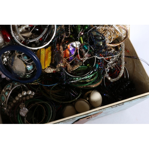 362 - Case of various costume jewellery, bangles, necklaces, etc.