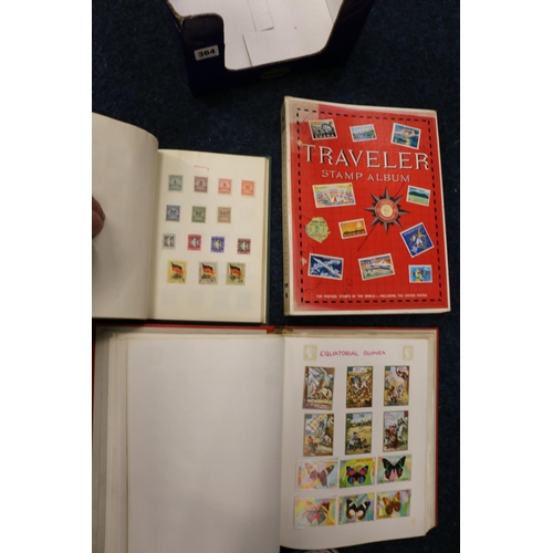 364 - Box of miscellaneous folders and albums of stamps.