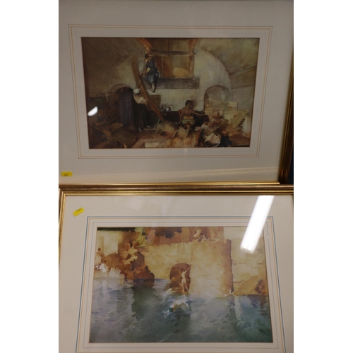 481 - SIR WILLIAM RUSSELL FLINT RA ROI (Scottish 1880-1969), eleven framed prints, the largest frame size ... 