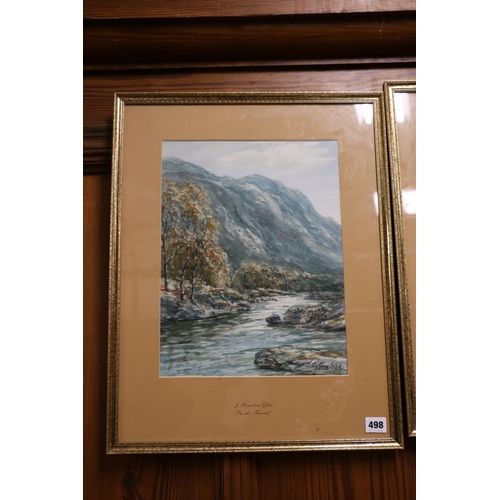 498 - JOHN HAMILTON GLASS SSA (Scottish 1820-1885), On The Tummel, watercolour, signed lower right, 36cm x... 