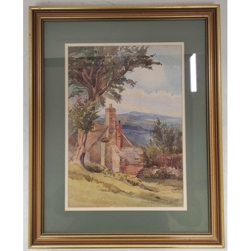 163 - Margaret Morewood Gresley (British 1867-1947).'Distance - Clee Hill'.Watercolour.34cm x 24cm.Signed ... 