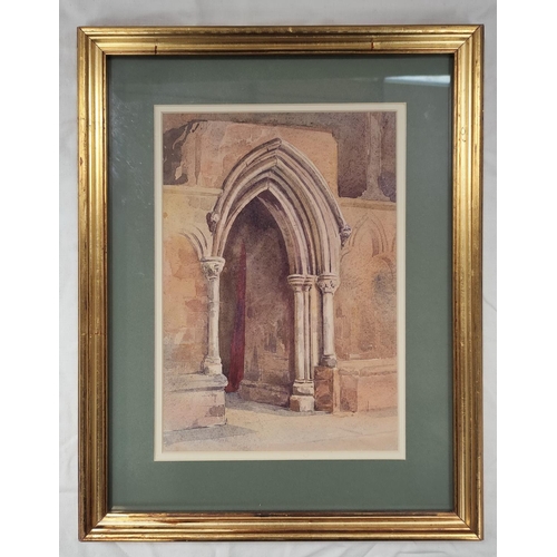 169 - Wilhemena Mary Gresley (British 1853-1933).'Lichfield Cathedral'.Watercolour.34cm x 24cm.Signed and ... 