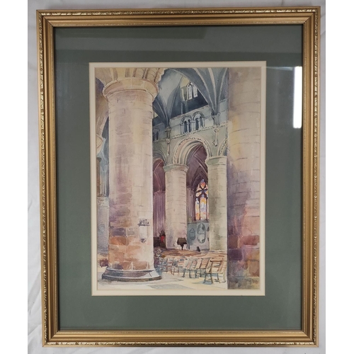 169 - Wilhemena Mary Gresley (British 1853-1933).'Lichfield Cathedral'.Watercolour.34cm x 24cm.Signed and ... 