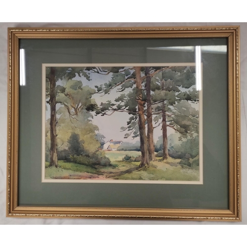 170 - Wilhemena Mary Gresley (British 1853-1933).'Reaseheath Hall'.Watercolour.34cm x 24cm.Signed and date... 