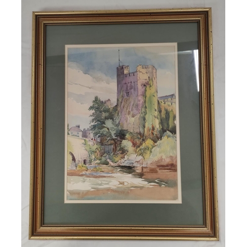 172 - Wilhemena Mary Gresley (British 1853-1933).'Cahir Castle, Co Tipperary, Ireland'.Watercolour.34cm x ... 