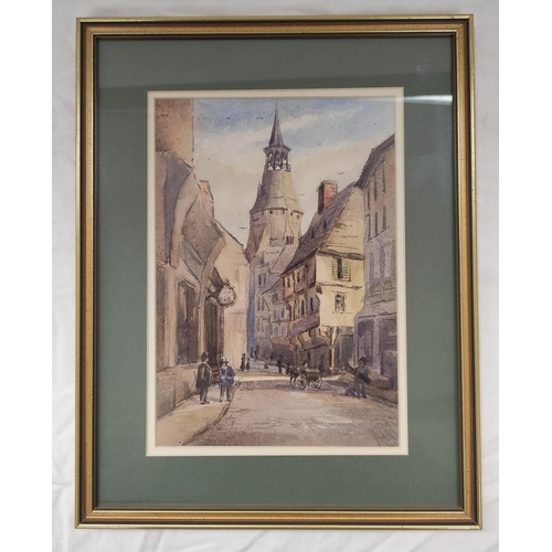 180 - Margaret Morewood Gresley (British 1867-1947).'Old Tower, Dinan'.Watercolour.24cm x 16.5cm.Signed an... 