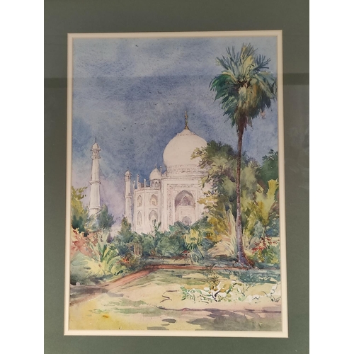 186 - Wilhemena Mary Gresley (British 1853-1933).'The Taj Mahal'.Watercolour.34cm x 24cm.Signed with initi... 